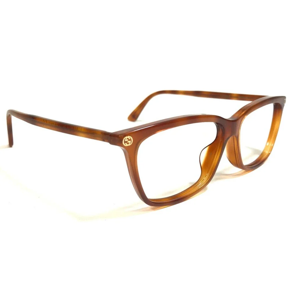 Gucci Eyeglasses Frames GG0042OA 005 Brown Tortoise Square Full Rim 55-13-145
